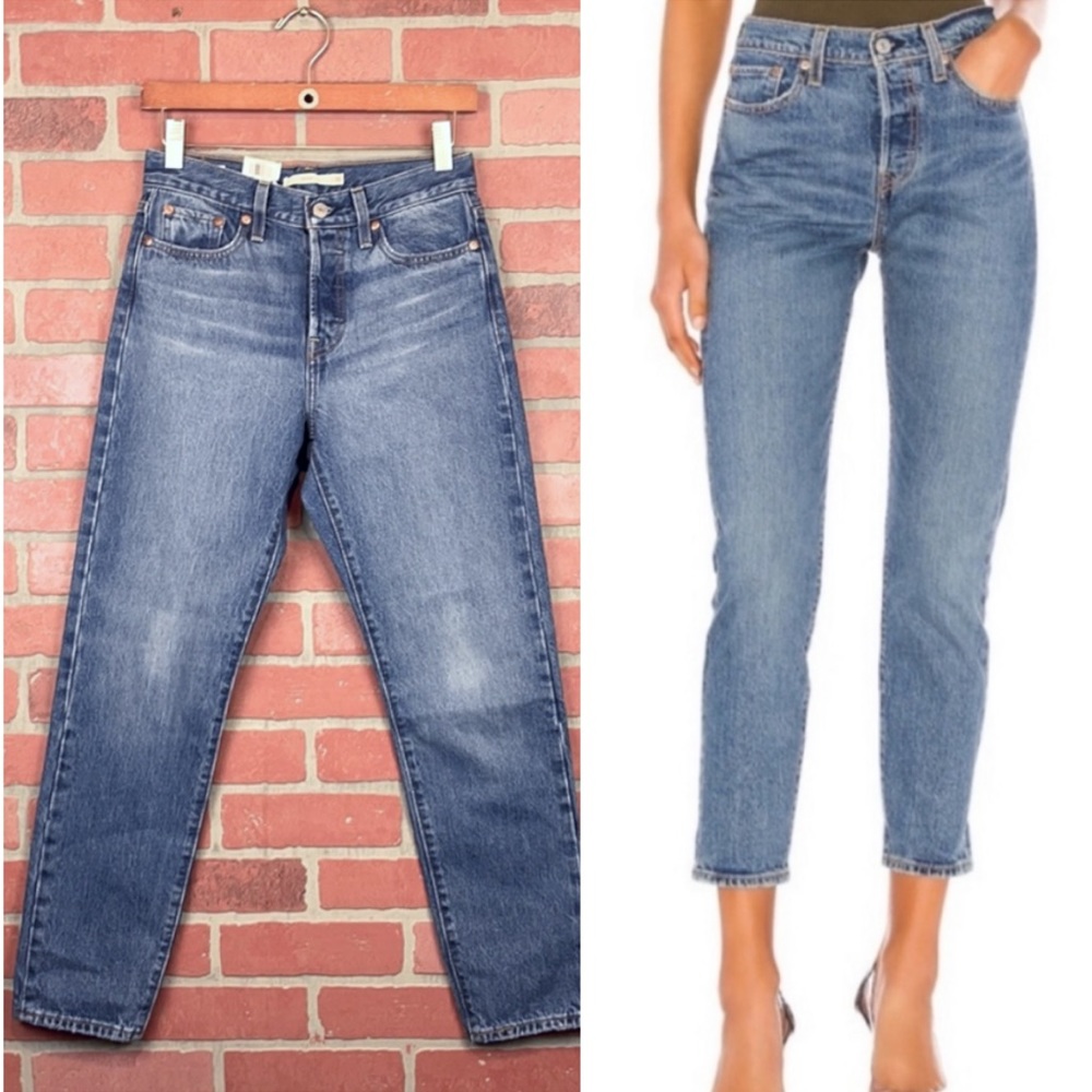 NWT Levi’s Wedgie Icon Ankle Crop High Waist Button Fly Tapered Jeans 26